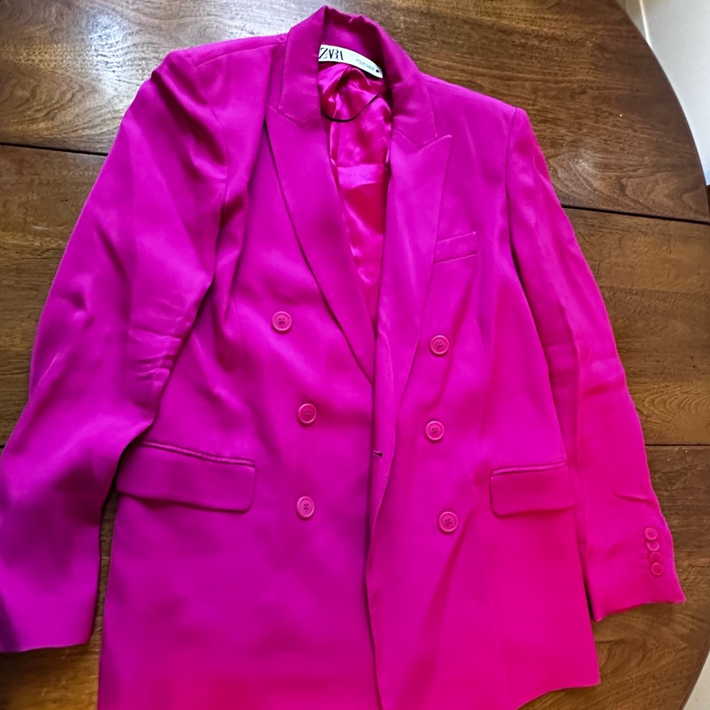 Zara hot pink women’s blazer size M